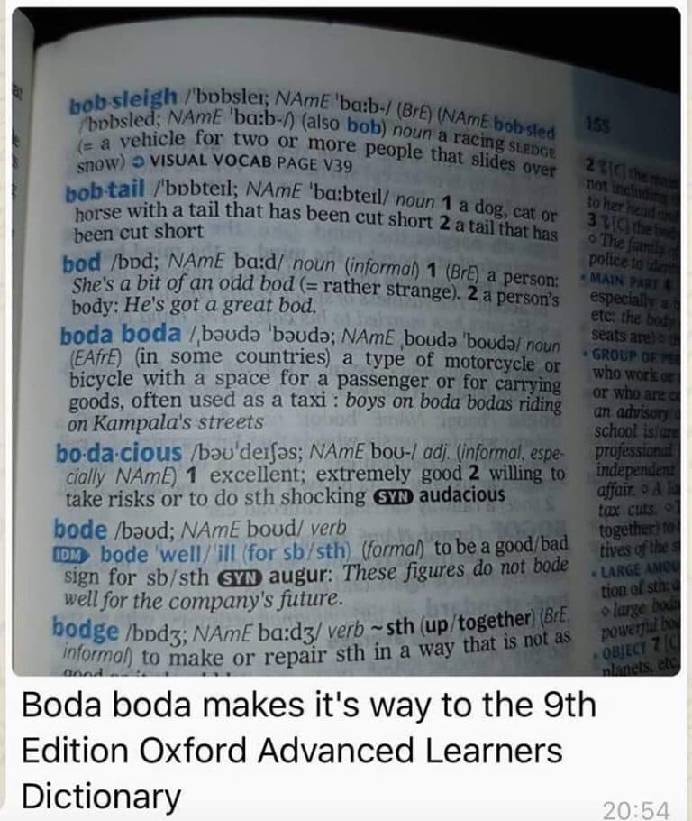 Oxford Recognizes Boda Boda