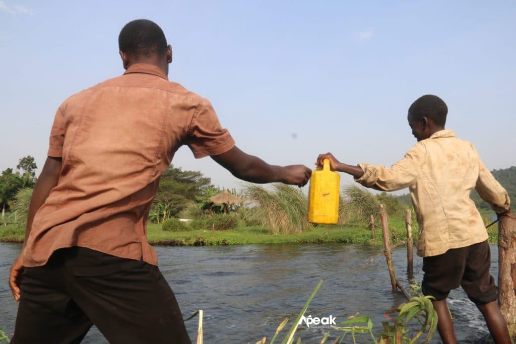 Mayanjja and Kakande doing their thing. Photo by Watsemba Miriam.