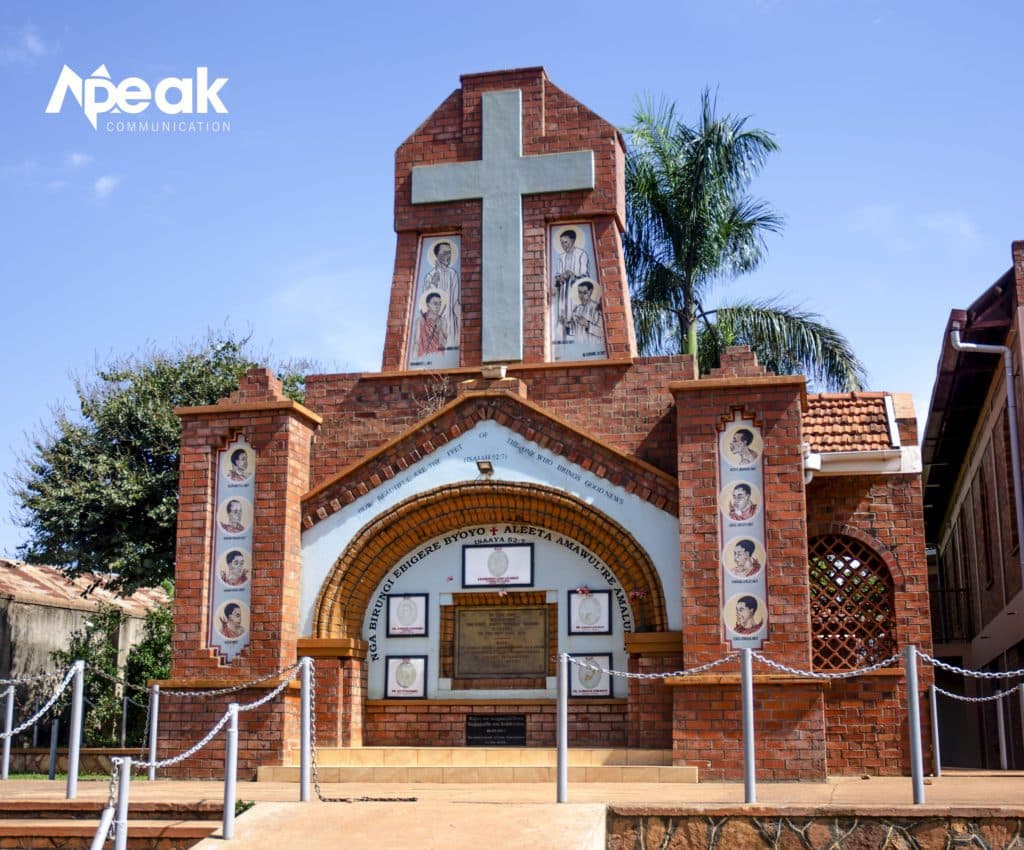 Out door Extension on the Mapeera Nabunya Pilgrimage Centre where people come at will to make individual prayers to the saints. Photo by Watsemba Miriam for Mpeak Communication.