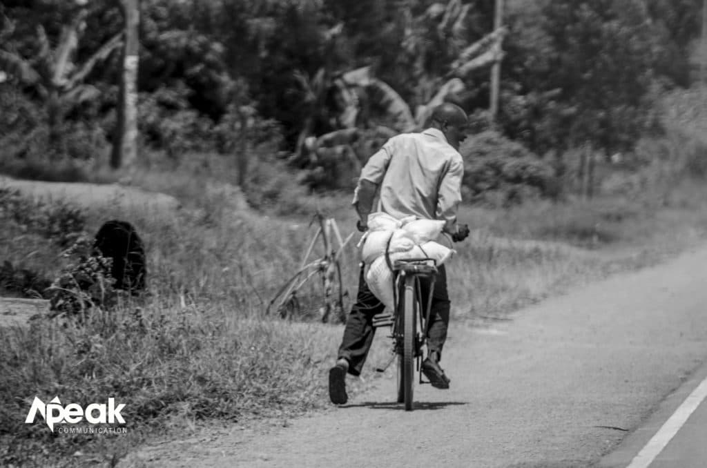 A motor cycle with space for carrying a passenger. Photo credit : Watsemba Miriam