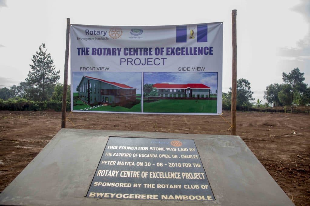 Ground breaking for Rotary Centre of Excellence Project — photograph by Watsemba Miriam