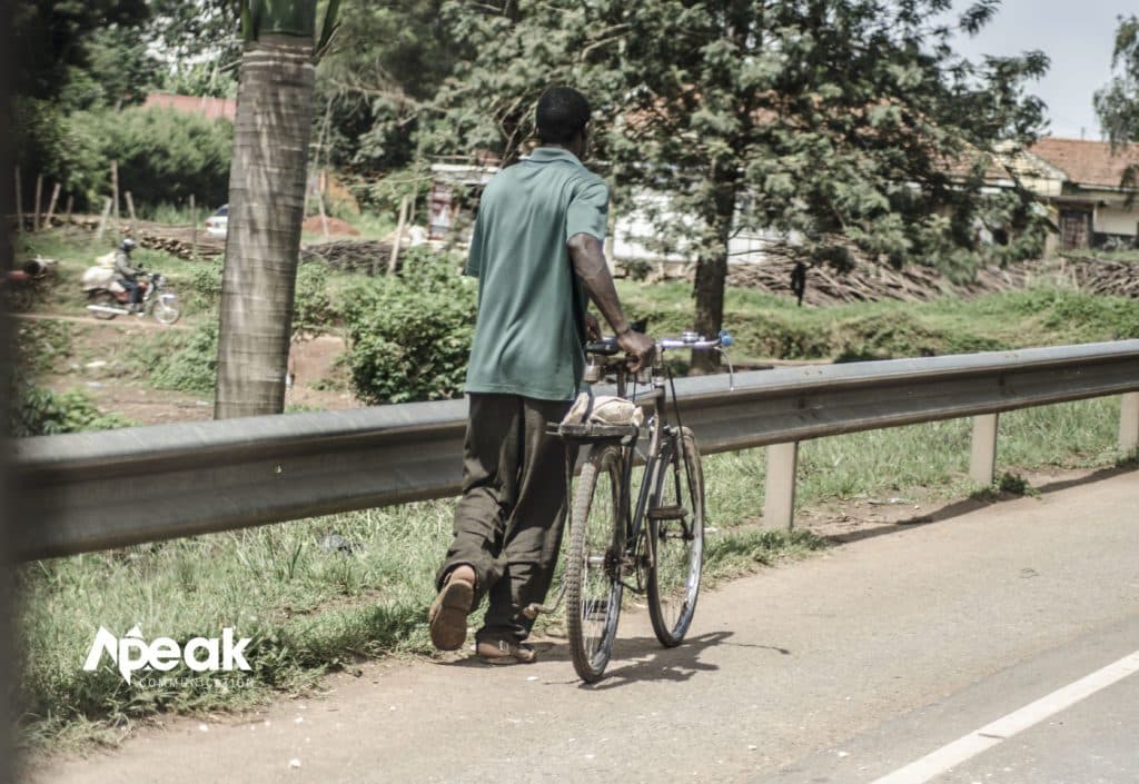 An official from UMEME heading for duty on a motor cycle boda boda. Photo credit : Watsemba Miriam